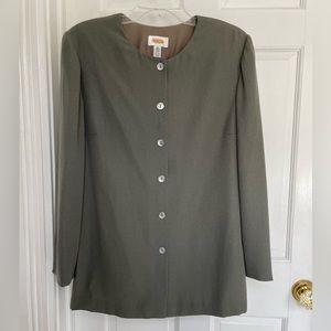 Elegant Grayish green jacket by Talbots size 16